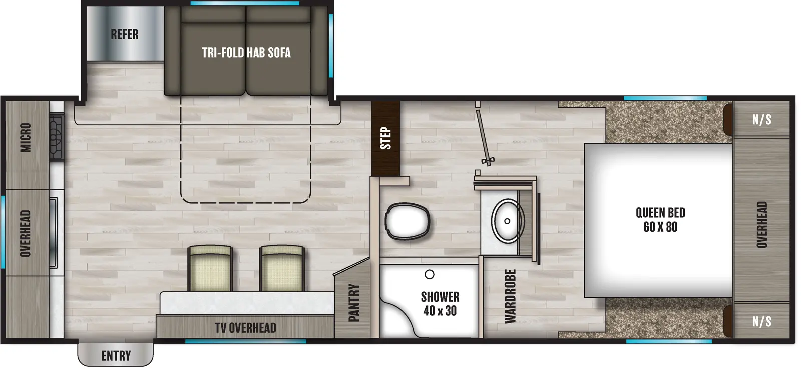 Chaparral Lite 235RK Floorplan